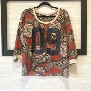 Ethnic Print Jersey Shirt